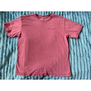 Bo+Tee Womens Graphic T-Shirt - Motivate Strength - Pink Embroidered Logo Small